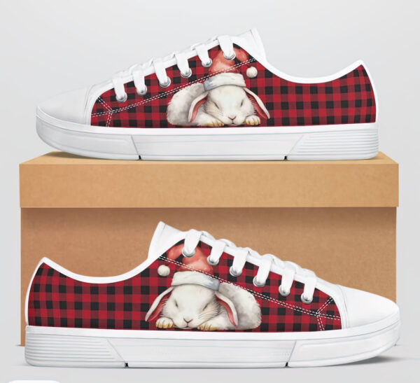 WHITE RABBIT CHRISTMAS LOW TOP SHOES