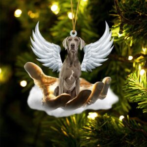 Weimaraner On The Hands Of Jesus Ornament,…
