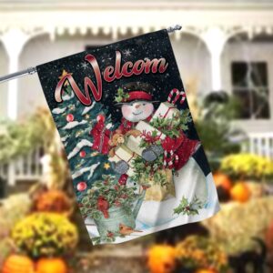 Welcome Snowman Garden FlagXmas Garden Flags Outdoor Xmas Flags Christmas Flag Outdoor 2 jf2m79.jpg