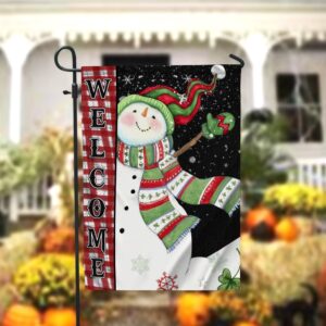 Welcome Snowman Garden FlagsXmas, Garden Flags, Outdoor…