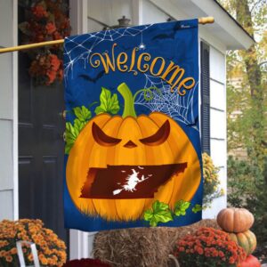 Welcome Tennessee Pumpkins Halloween Fall Flag, Halloween…