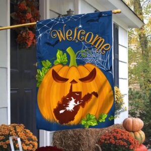 Welcome West Virginia Pumpkins Halloween Flag, Halloween…