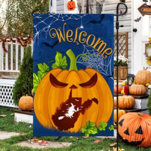 Welcome West Virginia Pumpkins Halloween Flag Halloween Flag Halloween Garden Flags Halloween House Flags 4 ibppd6.jpg