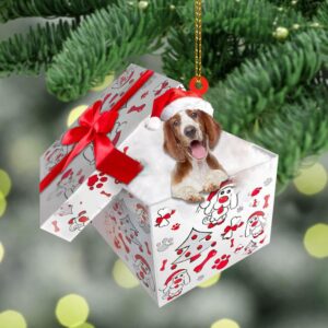 Welsh-Springer-Spaniel In Gift Box Christmas Ornament, Christmas…