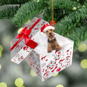 Welsh-Terrier In Gift Box Christmas Ornament_8676, Christmas…