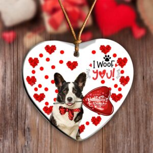 Welsh Corgi Happy Valentine’s Day Ornament, Christmas…