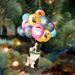 Welsh Corgi With Balloons Christmas Ornament, Christmas…