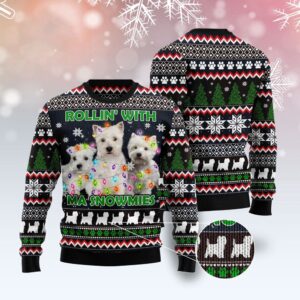 West Highland White Snowmies Ugly Christmas Sweater,…