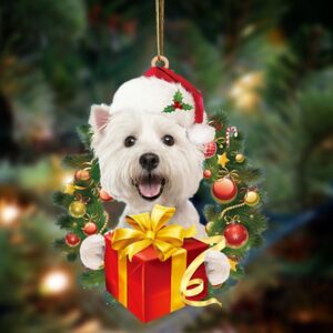 West Highland White Terrier-Dogs give gifts Hanging…