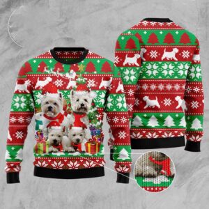 West Highland White Terrier Family Ugly Christmas…