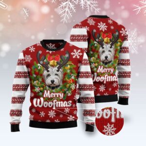 West Highland White Terrier Woofmas Ugly Christmas…