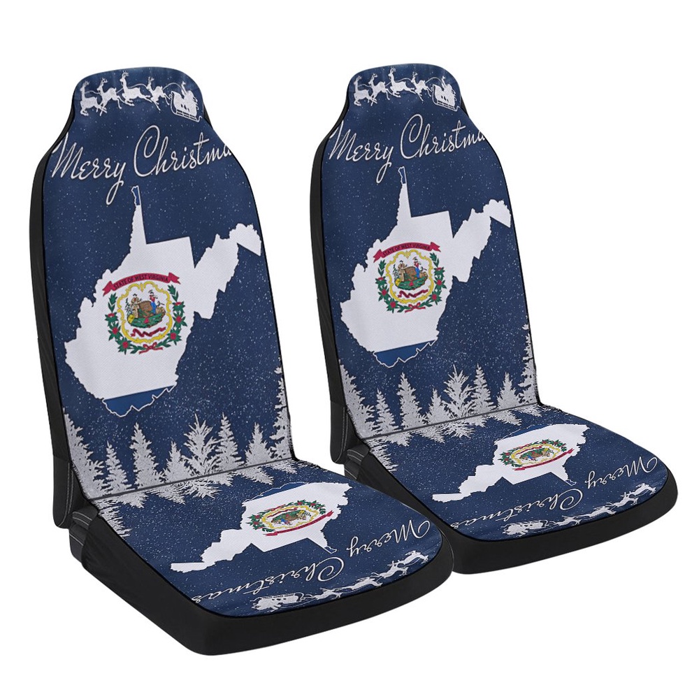 West Virginia Christmas Seat Cover Cars, Christmas Car Seat Cover, Car Seat Cover