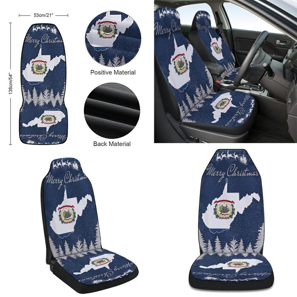 West Virginia Christmas Seat Cover Cars, Christmas Car Seat Cover, Car Seat Cover