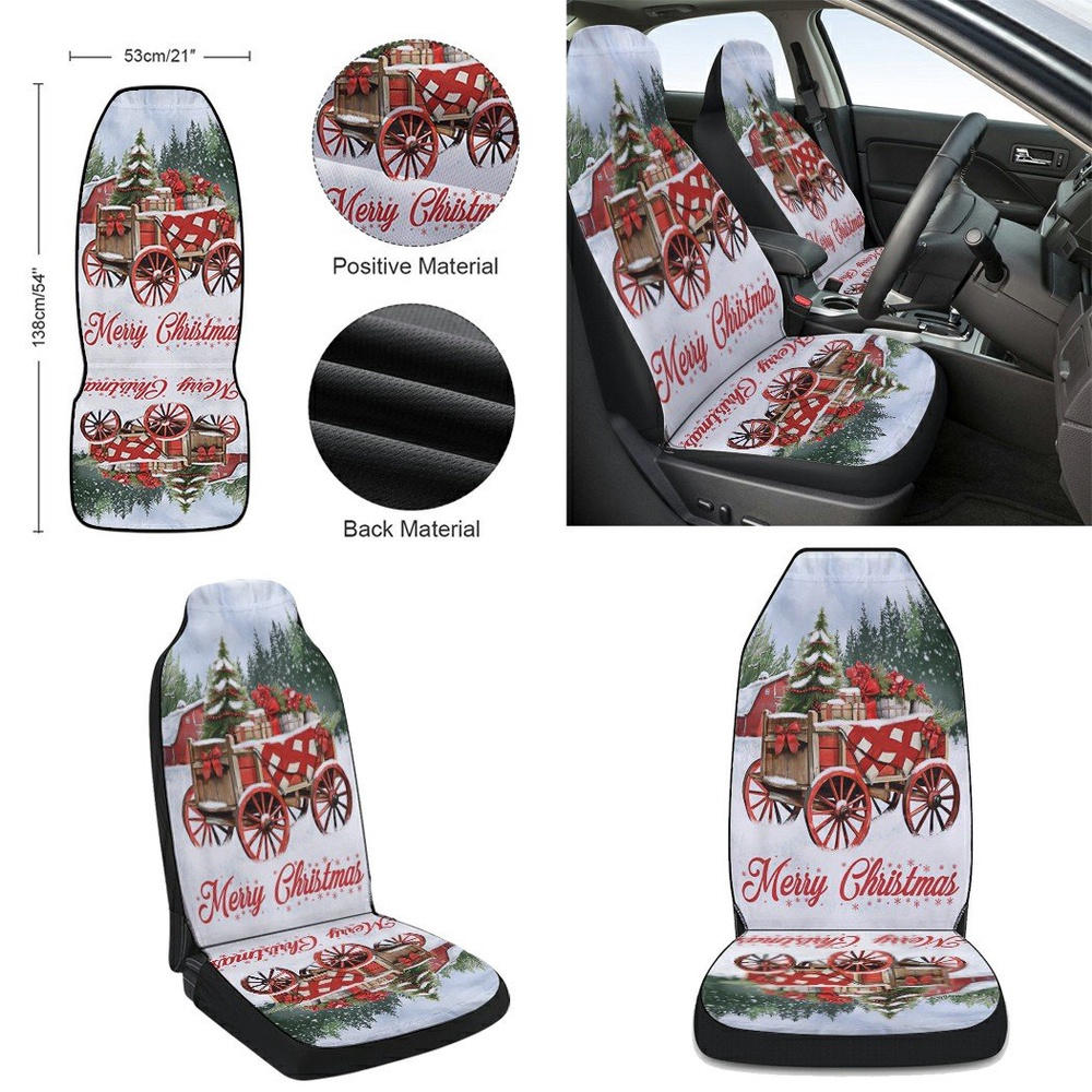 Winter Wagon Christmas Seat Cover Cars, Christmas Car Seat Cover, Car Seat Cover