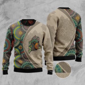 Wisconsin Mandala Ugly Christmas Sweater, Christmas Sweater,…