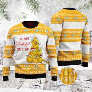 Wonderful Time Chicken Ugly Christmas Sweater, Christmas…