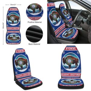 Wyoming Christmas Season Greetings Seat Cover Cars Christmas Car Seat Cover Car Seat Cover 2 vgbnc5.jpg