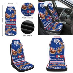 Wyoming Take Me Home Country Roads Christmas Santa Claus Seat Cover Cars Christmas Car Seat Cover Car Seat Cover 2 f8cocu.jpg