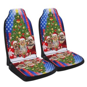 Yorkie Yorkshire Terrier Merry Christmas Seat Cover…