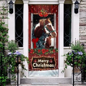 Beautiful Christmas Horse Door Cover Christmas Horse Decor Gift For Decor Christmas Gift 2 ao2uqm.jpg