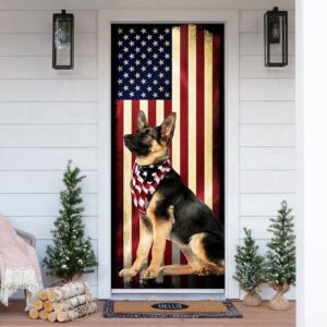 Beautiful German Shepherd Door Cover, Xmas Gifts…