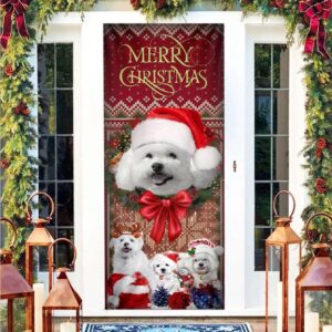 Bichon Frise With Christmas Begins Door Cover Front Door Christmas Cover Gift For Decor Christmas Gift 3 anfyjb.jpg