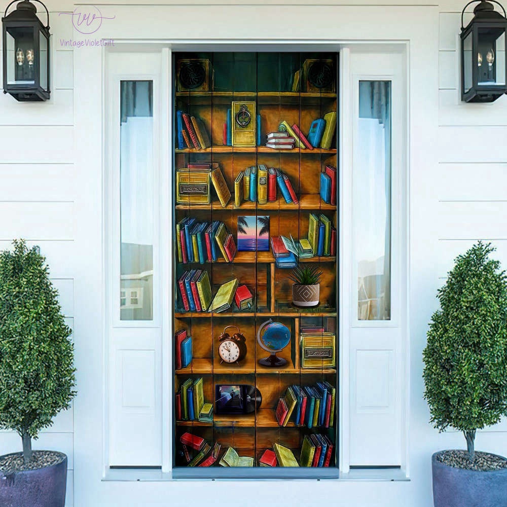 Book Door Cover, Book Lover Gift Idea, From the Library Door Cover, Christmas Gift Book Door Cover, Book Lover Gift Idea, From the Library Door Cover, Christmas Gift