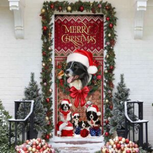 Border Collie with Christmas Begins Door Cover Front Door Christmas Cover Gift For Decor Christmas Gift 2 galgkt.jpg