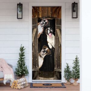 Boxer Happy Farmhouse Door Cover, Xmas Gifts…