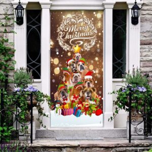 Bulldog Christmas Tree Door Cover Merry Christmas Front Door Christmas Cover Gifts For Dog Lovers Christmas Gift 3 x1otzm.jpg