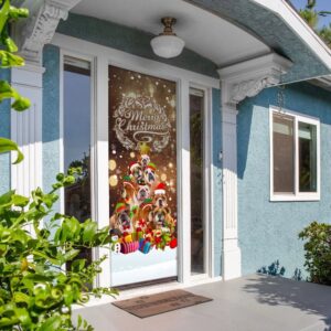 Bulldog Christmas Tree Door Cover Merry Christmas Front Door Christmas Cover Gifts For Dog Lovers Christmas Gift 5 wrzhsw.jpg