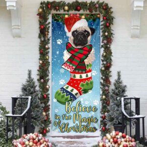 Bulldog In Sock Door Cover, Believe In…