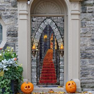 Castle Entrance Halloween Door Cover Decorations for Front Door Christmas Gift 2 d8awdp.jpg