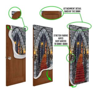 Castle Entrance Halloween Door Cover Decorations for Front Door Christmas Gift 3 flepee.jpg