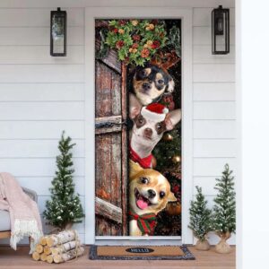 Chihuahua Door Cover, Xmas Outdoor Decoration, Gifts…
