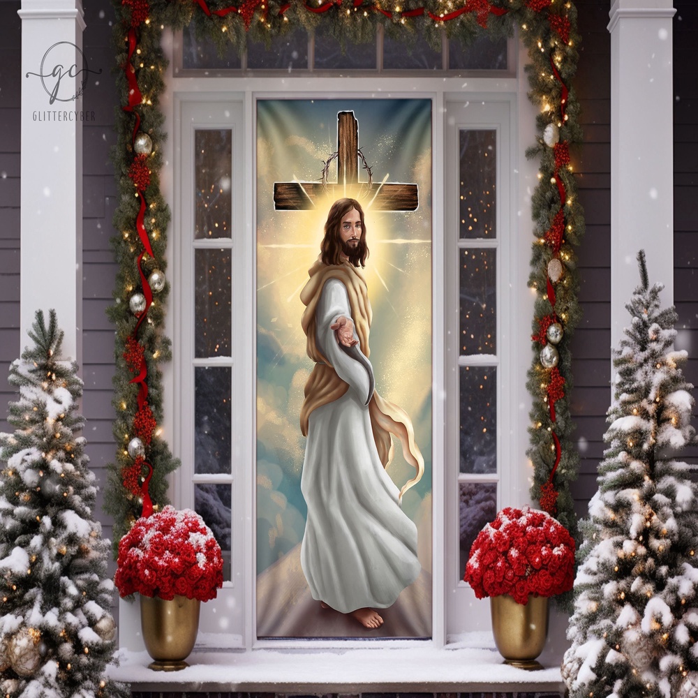 Christian Christmas Front Decor, Jesus Outdoor Decor, Gifts For Jesus Lover, Christmas Gift