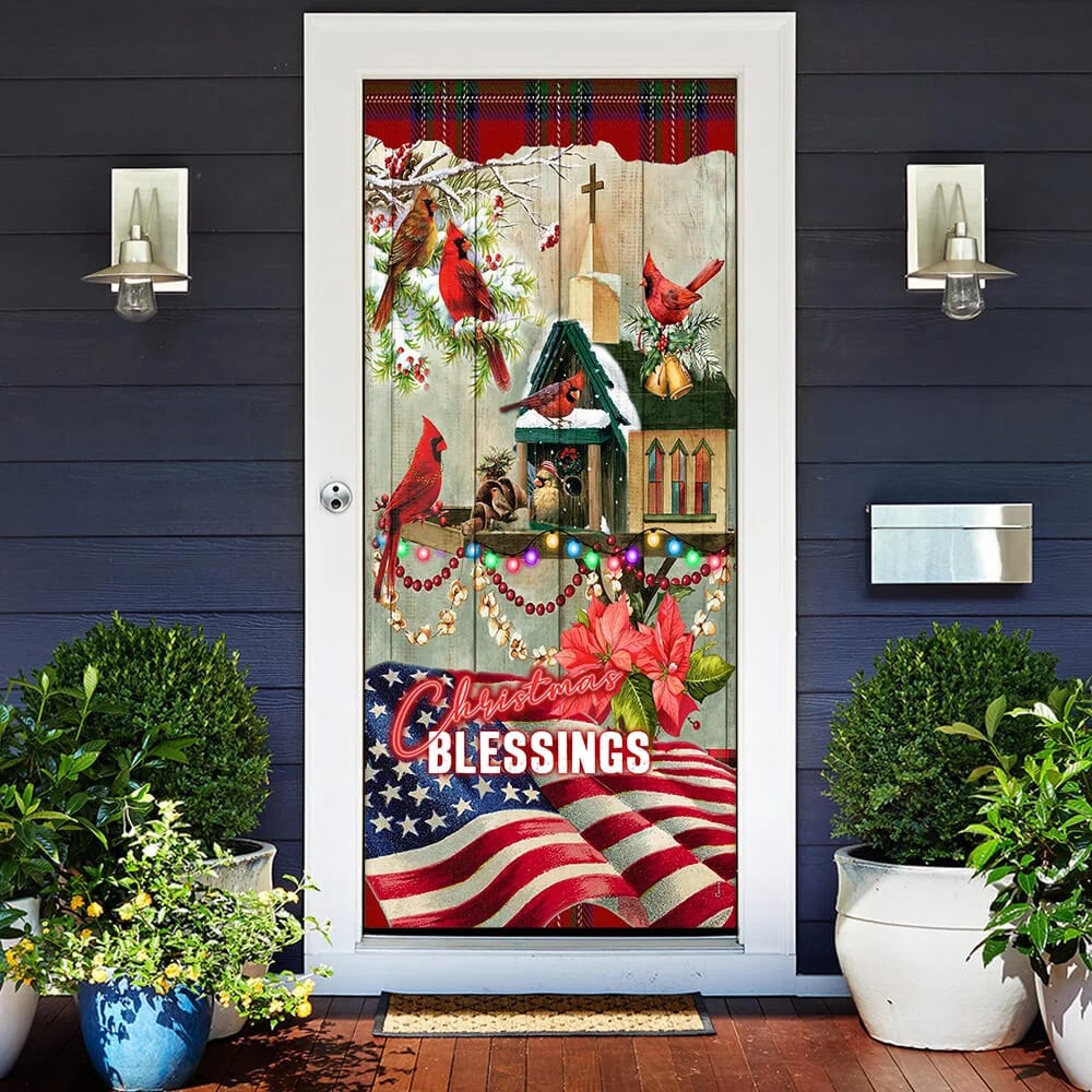Christmas Blessings Home Door Cover -Front Door Christmas Cover, Christmas Outdoor Decoration, Christmas Gift Christmas Blessings Home Door Cover -Front Door Christmas Cover, Christmas Outdoor Decoration, Christmas Gift