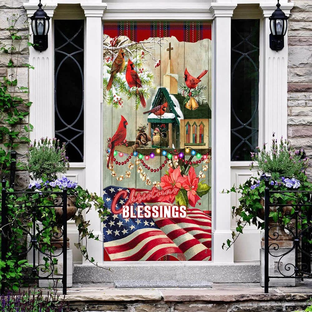 Christmas Blessings Home Door Cover -Front Door Christmas Cover, Christmas Outdoor Decoration, Christmas Gift Christmas Blessings Home Door Cover -Front Door Christmas Cover, Christmas Outdoor Decoration, Christmas Gift