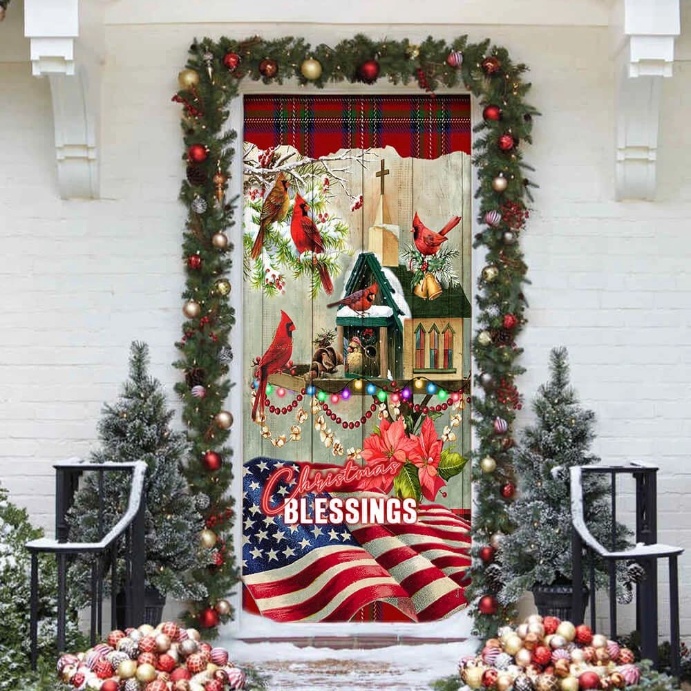 Christmas Blessings Home Door Cover -Front Door Christmas Cover, Christmas Outdoor Decoration, Christmas Gift Christmas Blessings Home Door Cover -Front Door Christmas Cover, Christmas Outdoor Decoration, Christmas Gift