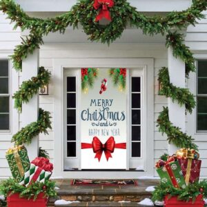 Christmas Bow Door Decor, Christmas Door Covers,…