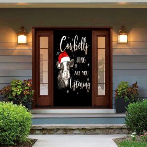 Christmas Cow Door Cover, Christmas Cow, Christmas…