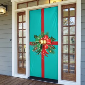 Christmas Decor Gift Background Teal Color Door…