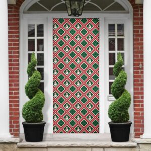Christmas Decor Snowman Pattern Red Color Door…
