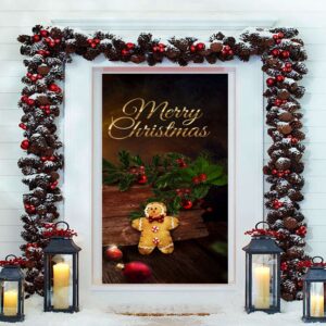 Christmas Door Cover, Happy Holidays Banner Outdoor…