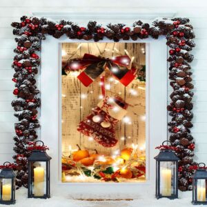 Christmas Door Cover, Holiday Banner Outdoor Decor,…