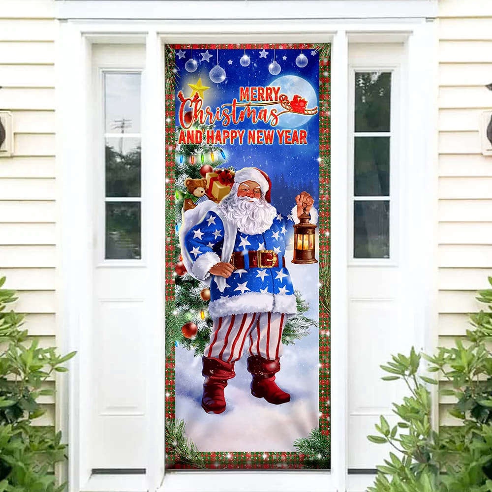 Christmas Door Cover Santa Merry Christmas And Happy New Year, Gift For Christmas, Christmas Gift Christmas Door Cover Santa Merry Christmas And Happy New Year, Gift For Christmas, Christmas Gift