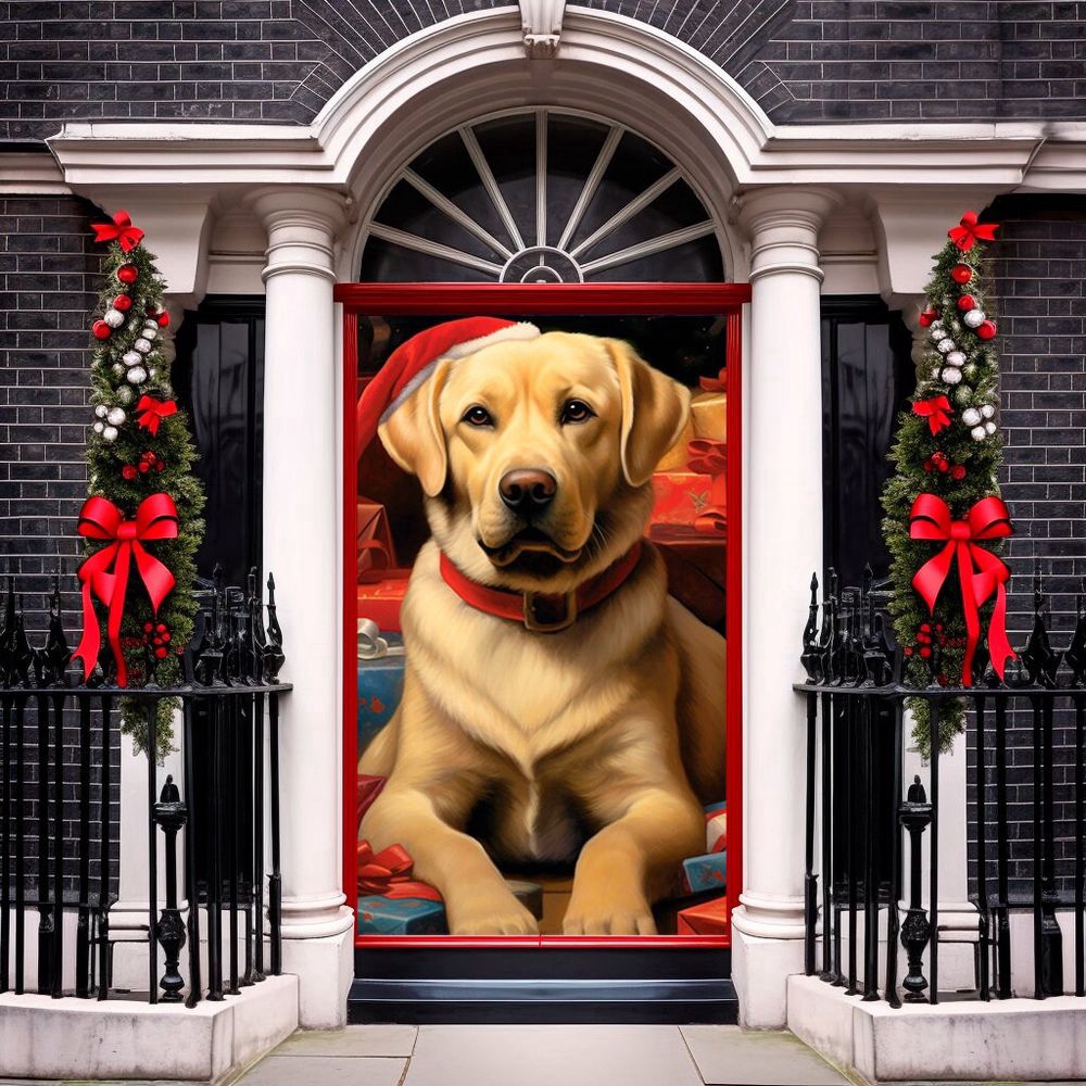 Christmas Front Door Cover Cute Pets, Entry Door Cover, Dog Christmas Art, Gift For Decor, Christmas Gift Christmas Front Door Cover Cute Pets, Entry Door Cover, Dog Christmas Art, Gift For Decor, Christmas Gift
