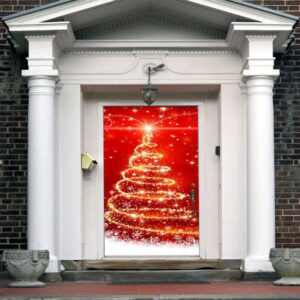 Christmas Front Door Cover Entry Holiday Doors…
