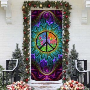 Christmas Hippie Christmas Door Covers, Front Door…