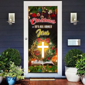 Christmas It’s All About Jesus Door Cover,…
